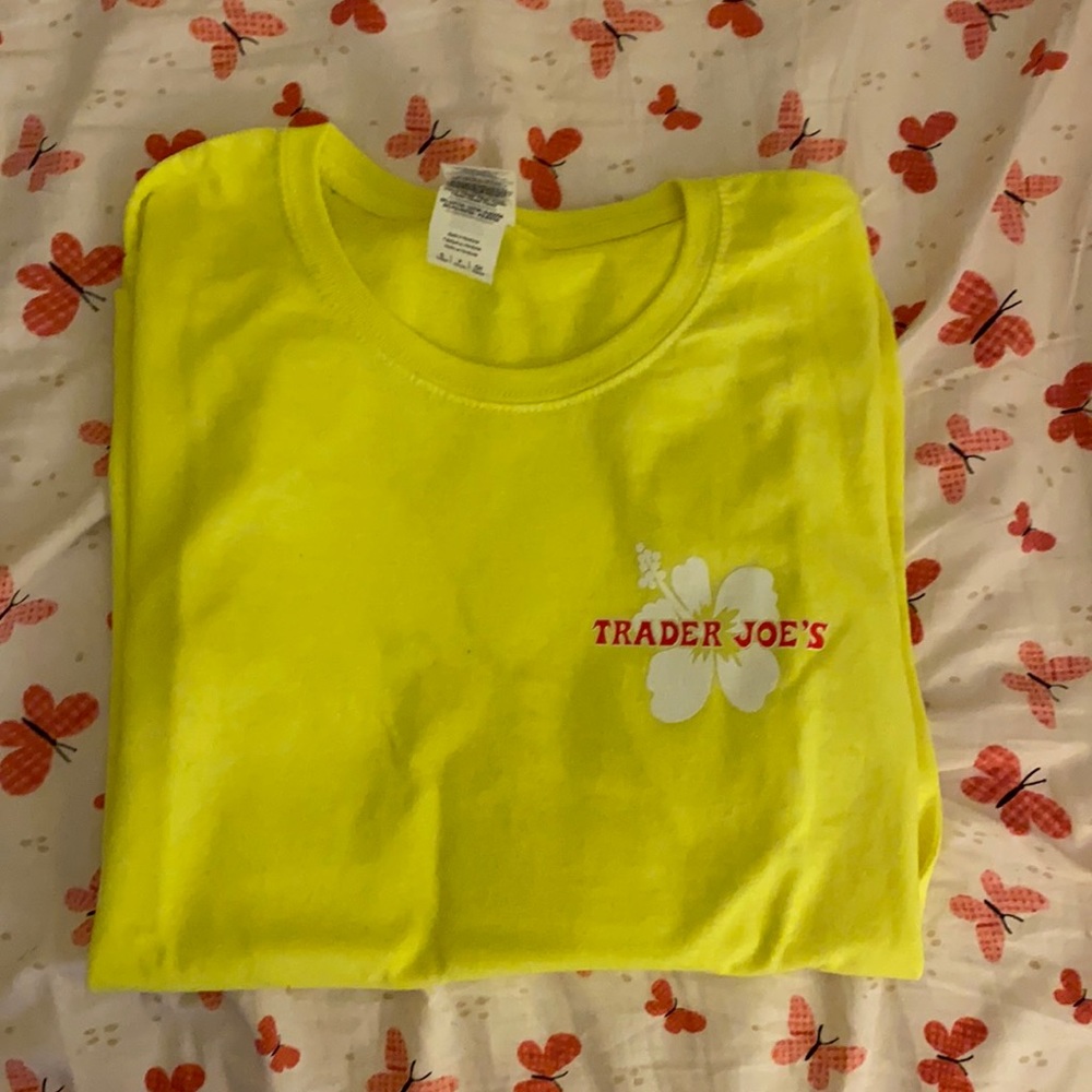 Yellow Trader Joe’s T-Shirt Neon Small